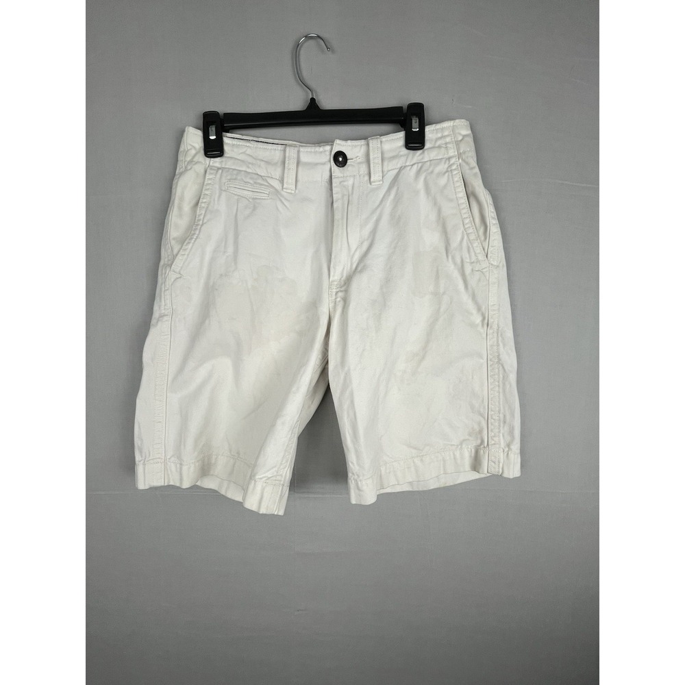 American Eagle Shorts Men's 31X9 Longer Length Flat Front Chino White